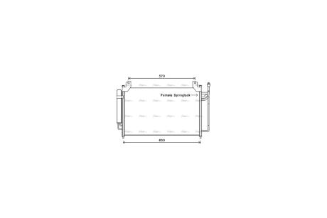 Радиатор кондиционера Mazda CX-7 2,3t 2,5i 2,2D 07>13 AVA AVA COOLING MZA5240D