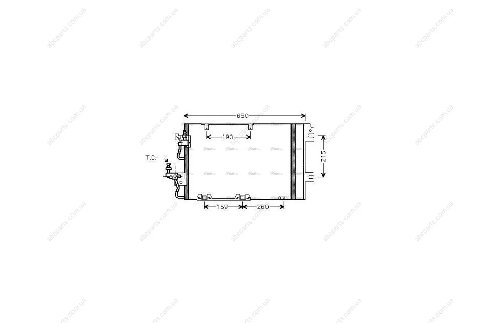 Радіатор кондиціонера Opel Astra H Zafira B AVA AVA COOLING OL5367D (фото 1)