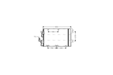 Радиатор кондиционера Opel Astra H Zafira B AVA AVA COOLING OL5367D
