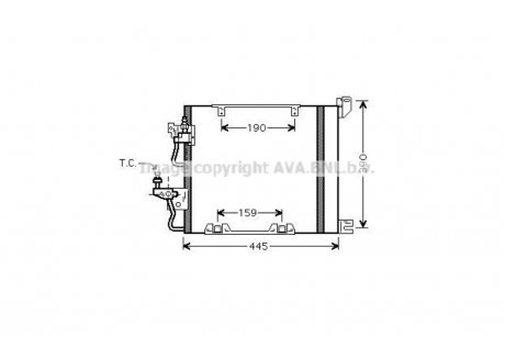 Радиатор кондиционера AVA AVA COOLING OL5368D