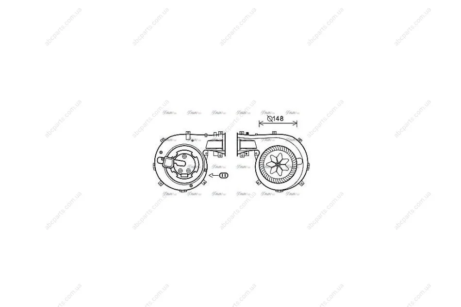 Вентилятор обігрівача салону Opel Vectra C 02> climat AVA AVA COOLING OL8618 (фото 1)
