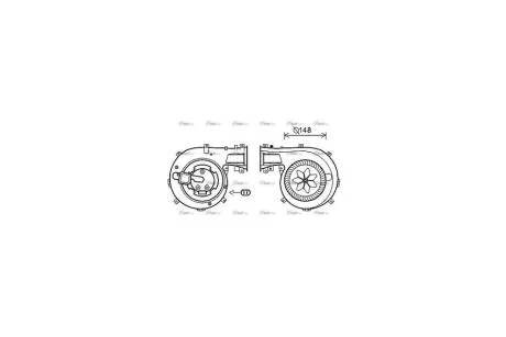Вентилятор обігрівача салону Opel Vectra C 02> climat AVA AVA COOLING OL8618