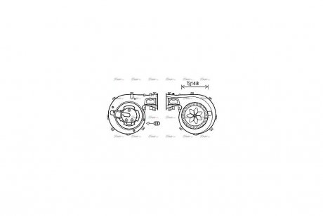 Вентилятор отопителя салона Opel Vectra C manual AC AVA AVA COOLING OL8630