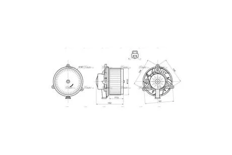 Вентилятор отопителя салона Chevrolet Cruze (09-), Malibu (11-16)/Opel Insignia (09-17), Meriva (10-17) (OL8752) AVA AVA COOLING 'OL8752