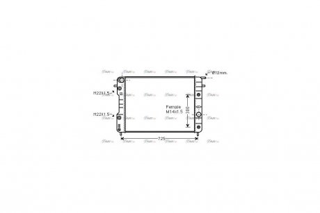 Радиатор охлаждения двигателя Opel Omega B 2,0-2,2i 2,5 3,0i AT/MT AC+ AVA AVA COOLING OLA2202