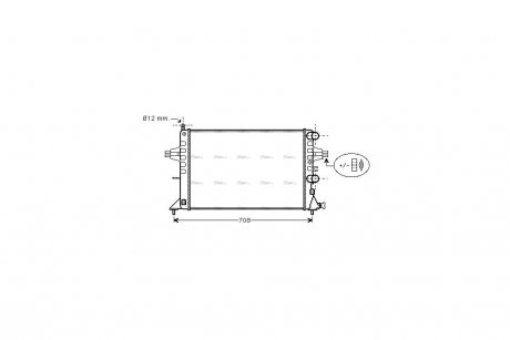 Радиатор охлаждения двигателя AVA AVA COOLING OLA2255