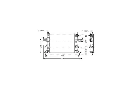 Радиатор охлаждения двигателя Opel Corsa C Combo 1,0i 1.2i 1,4i 00>07 AVA AVA COOLING OLA2303