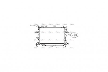Радіатор охолодження двигуна Opel Astra G Zafira A 2,0d 2,2d AVA AVA COOLING OLA2329