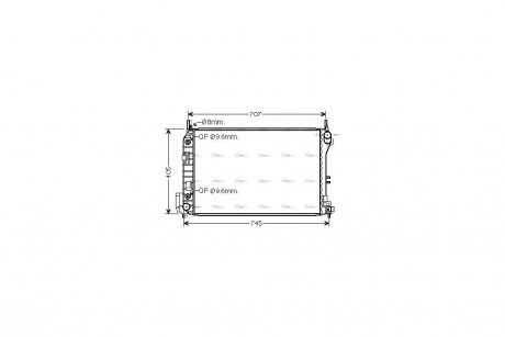 Радиатор охлаждения двигателя AVA AVA COOLING OLA2341