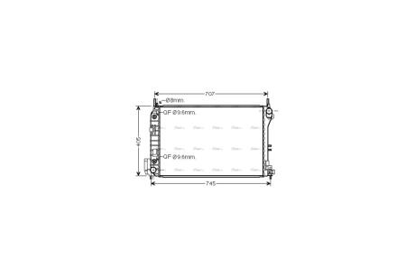 Радиатор охлаждения двигателя Opel Vectra C 2,2i 2,2Direct 3,2i AC+ AT 02>08 AVA AVA COOLING OLA2341