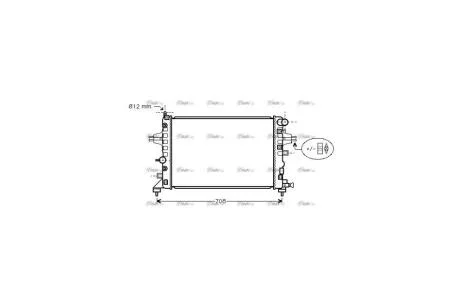 Радиатор охлаждения двигателя Opel Astra H (04-) 1,2i 1,4i 1,8i MT (OLA2362) AVA AVA COOLING 'OLA2362
