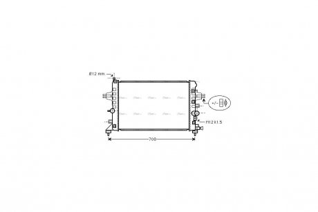 Радіатор охолодження двигуна Opel Astra H 1,6-1,8i MT AC+/- AVA AVA COOLING OLA2363