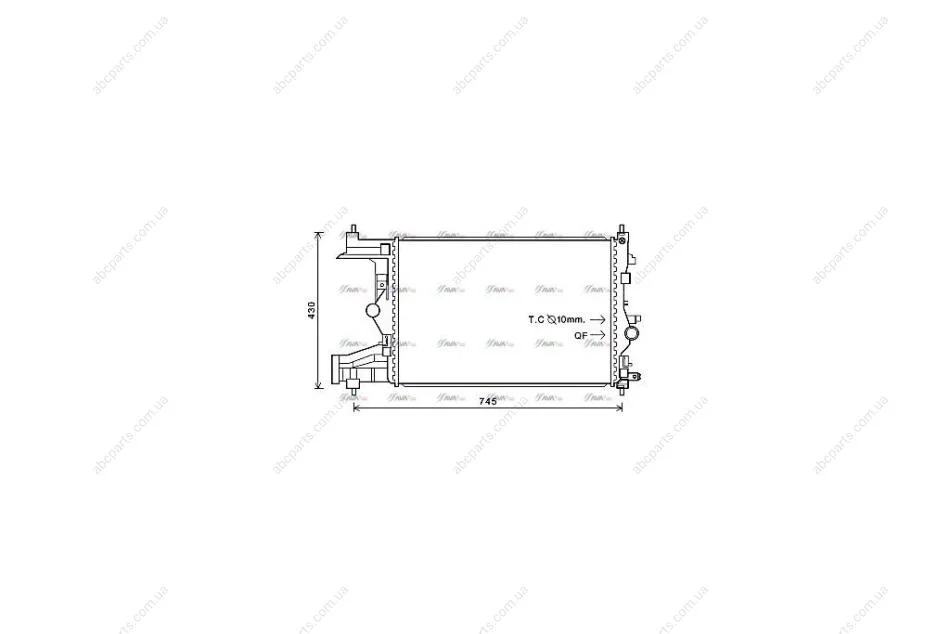 Радиатор охлаждения двигателя Chevrolet Cruze (09-) 1,6i 1,8i MT, Opel Astra (10-) MT (OLA2484) AVA AVA COOLING 'OLA2484 (фото 1)
