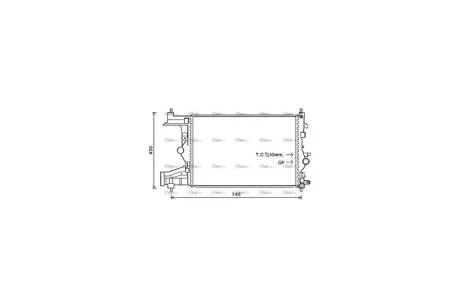 Радиатор охлаждения двигателя Chevrolet Cruze (09-) 1,6i 1,8i MT, Opel Astra (10-) MT (OLA2484) AVA AVA COOLING 'OLA2484