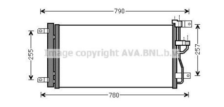 Радіатор кондиціонера Chevrolet Captiva (06-)/Opel Antara (06-) 2.0CDTi, 2.2CDTi AVA AVA COOLING 'OLA5612D