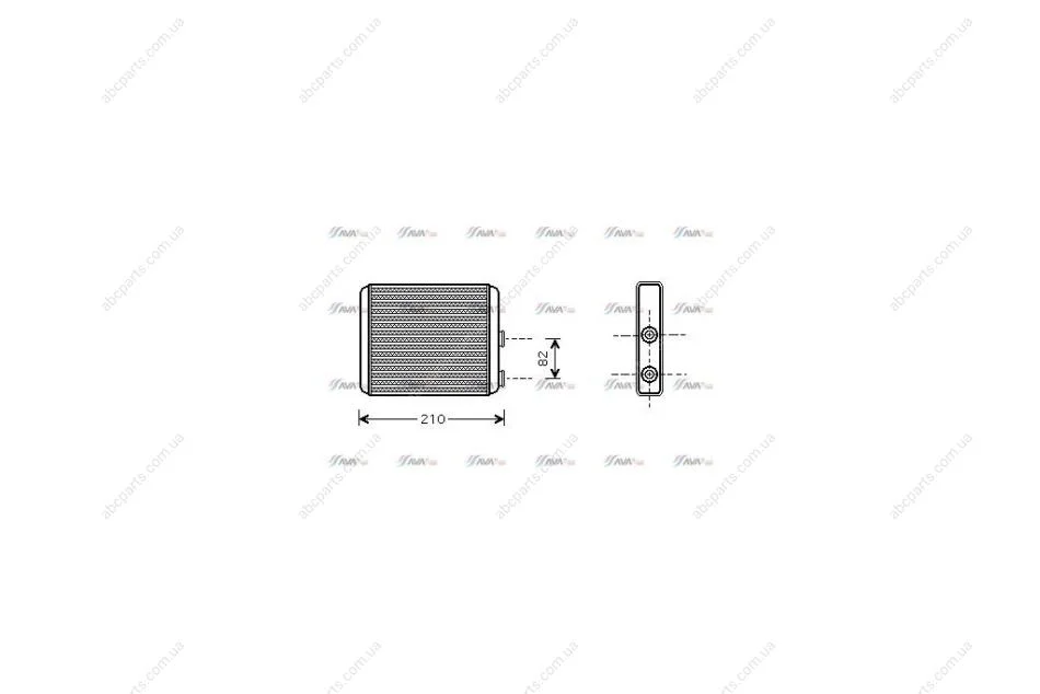Радиатор отопителя салона Opel Meriva 04>10 (OLA6353) AVA AVA COOLING 'OLA6353 (фото 1)