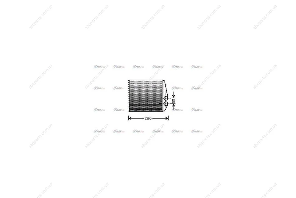 Радіатор обігрівача салону Opel Vectra C (02-) (OLA6355) AVA AVA COOLING 'OLA6355 (фото 1)
