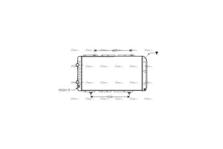 Радиатор охлаждения двигателя Citroen Jumper/Peugeot Boxer/Fiat Ducato (02-) 2.0-2.8 TDi AVA AVA COOLING PE2150