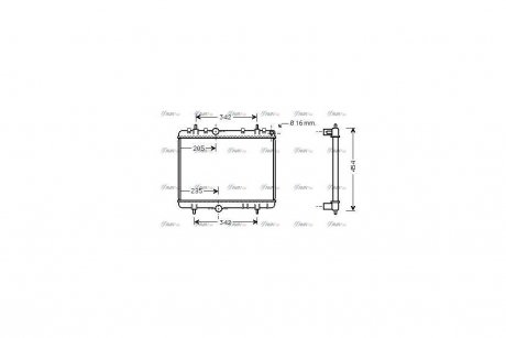 Радиатор охлаждения двигателя AVA AVA COOLING PE2267