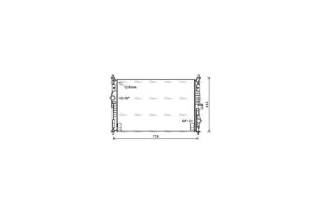 Радиатор охлаждения двигателя PSA Berlingo Partner (18-) 1,2i 1,6i 1,5d MT/AT (PE2386) AVA AVA COOLING 'PE2386
