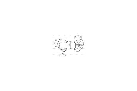 Радіатор масляний PSA Berlingo Partner 1,6HDI 05> 08>, Nemo Bipper 1,4HDI, Focus II C-max 1,6d AVA AVA COOLING PE3396
