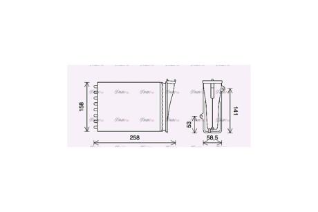 Радіатор обігрівача салону Citroen C3 (16-)/Peugeot 2008 (13-), 208 (12-19) AVA AVA COOLING 'PE6413