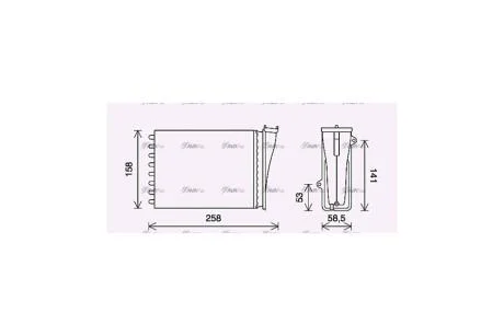 Радіатор обігрівача салону Citroen C3 (16-)/Peugeot 2008 (13-), 208 (12-19) (PE6413) AVA AVA COOLING 'PE6413