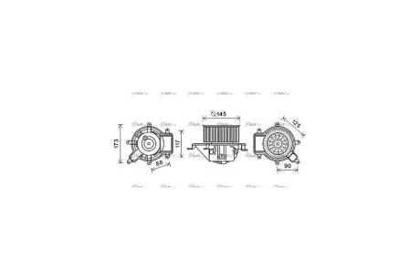 Вентилятор обігрівача салону Peugeot 3008 5008 Citroen DS5 AVA AVA COOLING PE8390