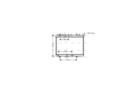 Радиатор охлаждения двигателя PSA Berlingo Partner II 1,6HDI 08>, C4 II 308 3008, Opel Crossland X AVA AVA COOLING PEA2255