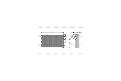 Радиатор отопителя салона Peugeot 307 (01-09) (PEA6227) AVA AVA COOLING 'PEA6227