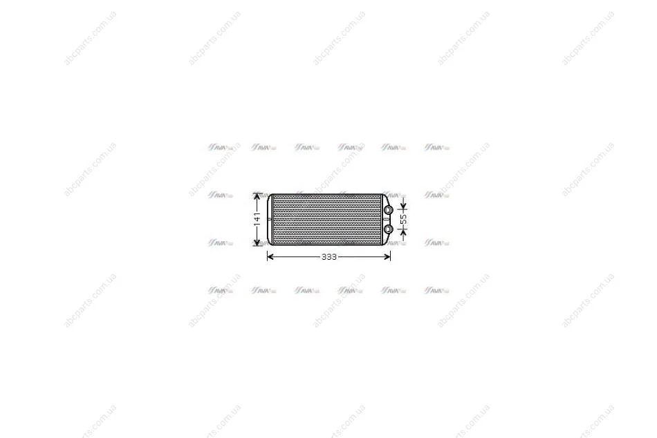 Радіатор обігрівача салону PSA Partner Berlingo 08> 1.6VTi 1.6 HDI MT AC+/- AVA AVA COOLING PEA6312 (фото 1)