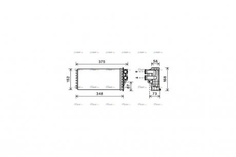 Радиатор отопителя салона Peugeot 3008 5005, Citroen DS5 AVA COOLING PEA6359