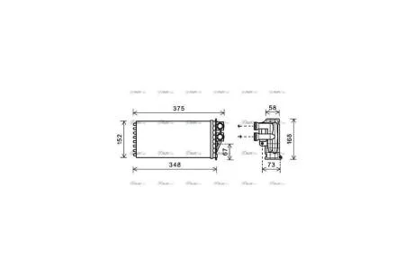 Радіатор обігрівача салону Peugeot 3008 5005, Citroen DS5 AVA AVA COOLING PEA6359
