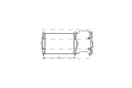 Радіатор охолодження двигуна Renault Megane II Scenic Grand Scenic (02-) 1,6i 2,0i 1,5D 1,9D MT/AT (RT2307) AVA AVA COOLING 'RT2307