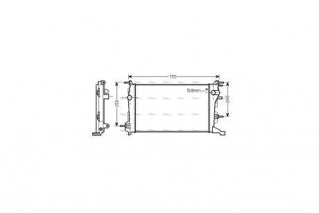 Радиатор охлаждения двигателя AVA AVA COOLING RT2410