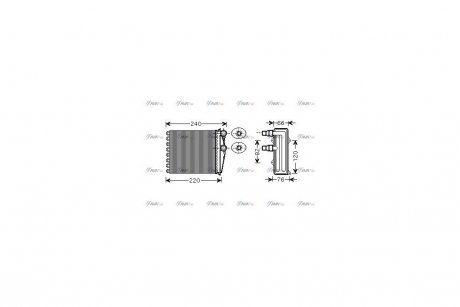 Радіатор обігрівача салону Opel Vivaro, Renault Trafic II III (основний) AVA AVA COOLING RT6380