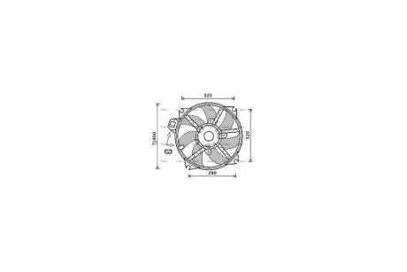Вентилятор радиатора охлаждения двигателя Renault Megane III Scenic III Grand Scenic III AVA AVA COOLING RT7563