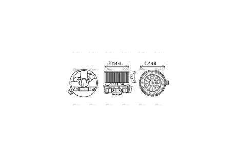 Вентилятор обігрівача салону Renault Clio III AVA AVA COOLING RT8576