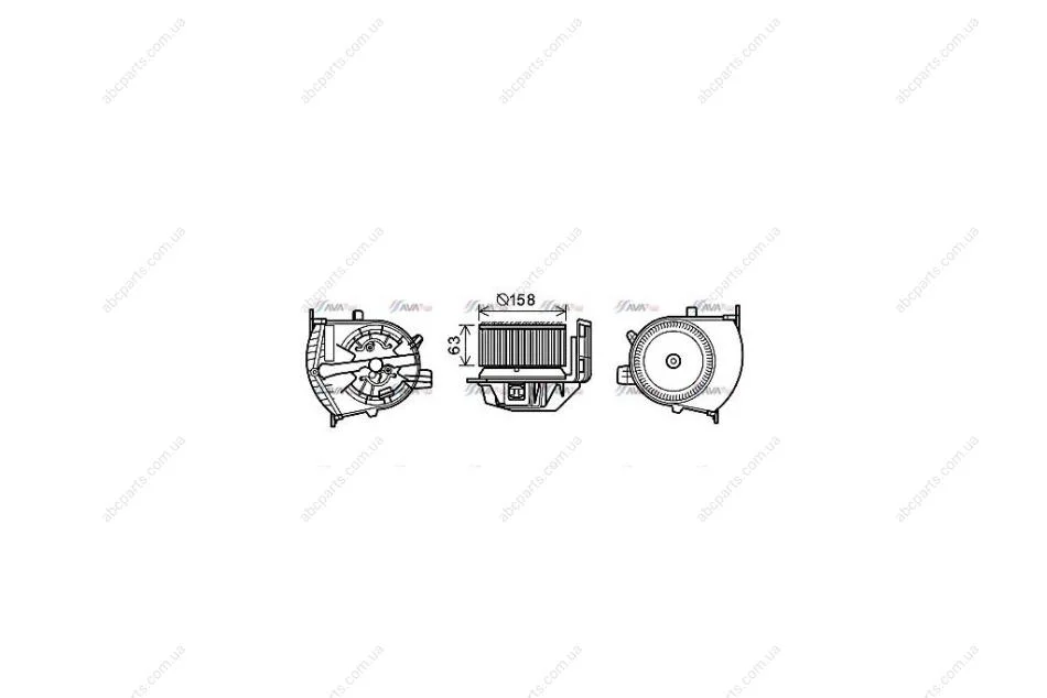 Вентилятор отопителя салона Renault Scenic II Grand Scenic II AC+/- (RT8585) AVA AVA COOLING 'RT8585 (фото 1)