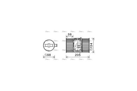 Вентилятор отопителя салона Renault Megane III AC+ AVA AVA COOLING RT8586