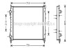 Радиатор охлаждения двигателя Renault Megane I (96-02) MT/AT AC+ AVA AVA COOLING 'RTA2241 (фото 2)