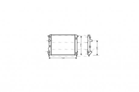 Радиатор охлаждения двигателя AVA AVA COOLING RTA2270