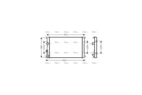 Радиатор охлаждения двигателя Renault Master II (01-10) 1,9d 2,2d 2,5d MT AC- (RTA2276) AVA AVA COOLING 'RTA2276
