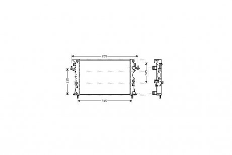 Радиатор охлаждения двигателя AVA AVA COOLING RTA2290
