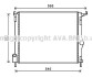 Радіатор охолодження двигуна Renault Logan 1,4-1,6i 10/08> Sandero 1,4i 1,6i 09> MT AC- AVA AVA COOLING RTA2476 (фото 2)