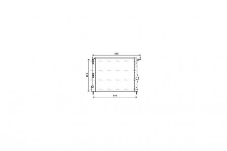 Радіатор охолодження двигуна Renault Logan 1,4-1,6i 10/08> Sandero 1,4i 1,6i 09> MT AC- AVA AVA COOLING RTA2476