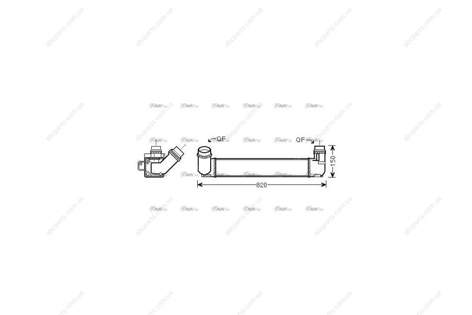 Интеркулер Renault Megane III Scenic III 1,2TCe 1,5DCI 08> AVA AVA COOLING RTA4412 (фото 1)