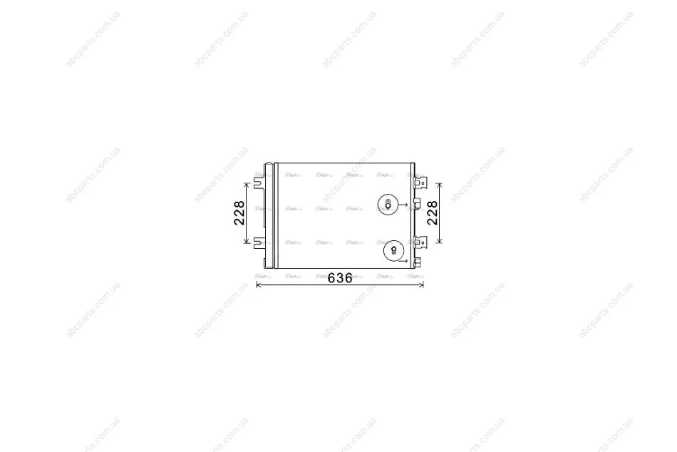 Радиатор кондиционера Renault Logan I 1,4-1,6i 04>10 AVA AVA COOLING RTA5467D (фото 1)