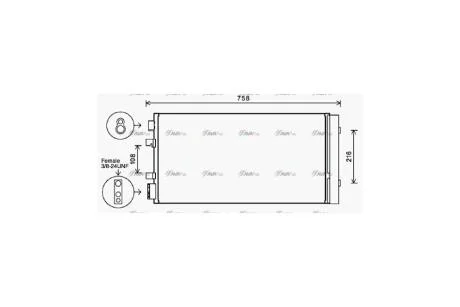 Радіатор кондиціонера Renault Megane III Scenic III Fluence (RTA5483D) AVA AVA COOLING 'RTA5483D