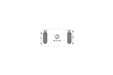 Осушитель кондиционера Renault Duster 1,6i 10> AT, Logan 1,5d 1,6i 07> AVA AVA COOLING RTD364